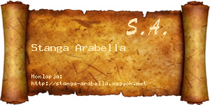 Stanga Arabella névjegykártya